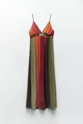 Платье, сарафан женские ZARA, разноцветный, S