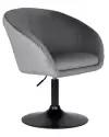 Кресло дизайнерское Лого-М DOBRIN EDISON BLACK сиденье серый велюр (1922-19), основание черный