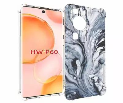 Чехол MyPads серая краска для Huawei P60 задняя-панель-накладка-бампер