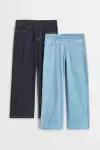 2 пары суперэластичных джинсов широкого кроя - голубой/разноцветный - 104