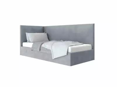 Кровать Beautyson Adelina угловая велюр Formula 961 светло-серый (с основанием) 4954 120х190