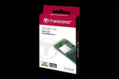 Transcend Твердотельный накопитель SSD Transcend 512GB M.2 2280, NVMe PCIe Gen3 x4, M-Key, 3D NAND TLC, DRAM-less