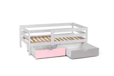 Кровать Scandi Sofa с бортиком (Белый, 180х90, С вместительным ящиком, Розовый, Серый)