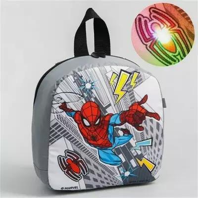 Рюкзак детский, с мигающим элементом, отдел на молнии, «Человек-паук», MARVEL
