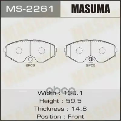 Колодки Пер.infiniti J30 3.0 92-97 Masuma арт. MS-2261