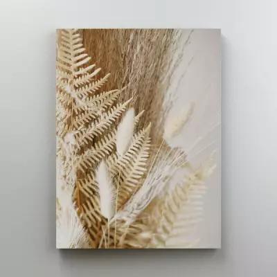 Интерьерная картина на холсте "Букет из сухой пшеницы" размер 45x60 см