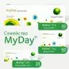 Контактные линзы CooperVision MyDay Daily Disposable (90 линз) +8.00 R 8.4, однодневные, прозрачные