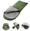 Спальный мешок туристический, 220 х 75 см, до -20 градусов, 600 г/м2, зеленый