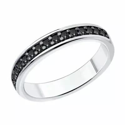 Кольцо Diamant, серебро, 925 проба, фианит, размер 19, белый