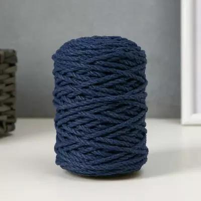 Softino Шнур для вязания 80% хлопок, 20% полиэстер крученый 3 мм, 185г/45м,14-джинсовый