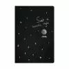 Скетчбук А5, 30 черных листов, плотность 70 гр, Звездная ночь микс