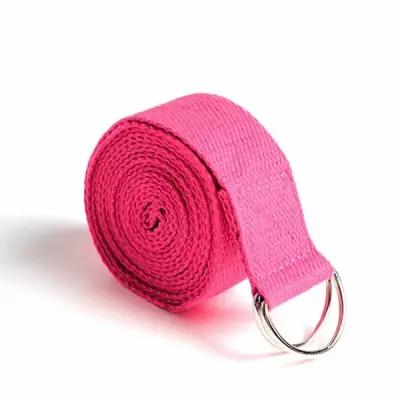 Ремень для йоги Yogastuff 180х4 см, темно-розовый