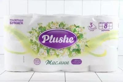 Бумага туалетная Plushe Deluxe Light Жасмин 8 рулонов, 15м, 3сл