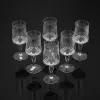 Набор из шести бокалов с ажурным орнаментом, стекло, Bohemia Crystal, Чехословакия