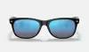 Солнцезащитные очки унисекс, квадратные RAY-BAN с чехлом, линзы синие RB2132-622/17/55-18