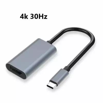 Переходник USB Type-C на HDMI 4K/30 Hz серый