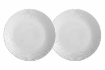 Набор 2 тарелки закусочных Corallo, белая, 19 см (Casa Domani)