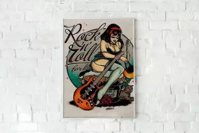 Плакат без рамы Рок-н-ролл/ Rock 'n' Roll/ Плакат на стену 30х42 см / Постер формата А3