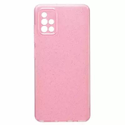 Чехол с объемными блестками для Samsung SM-A515 Galaxy A51 4G /цвет, светло-розовый