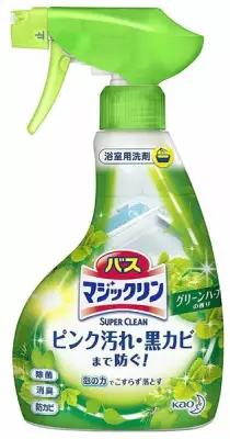 Kao Magiclean Super Clean Спрей-пенка для ванной комнаты с ароматом зелени 380 мл