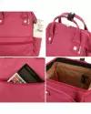Рюкзак водоотталкивающий с двумя ручками Anello Kuchigane Japan Deep Pink AT-B2264