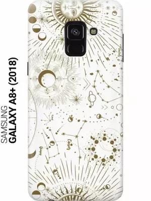 Силиконовый чехол на Samsung Galaxy A8+ (2018), Самсунг А8 Плюс 2018 с принтом "Карта звездного неба"