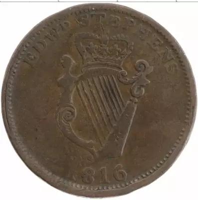 Клуб Нумизмат Монета пенни Ирландии 1816 года Медь Токен