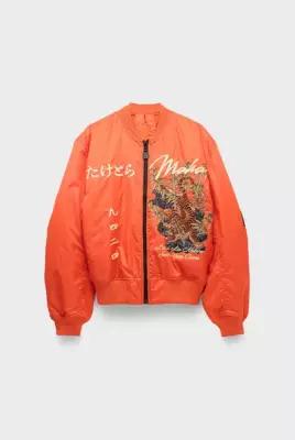 Бомбер Maharishi 5096 take tora ma1 flight jacket, размер 54, оранжевый