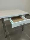 Стол кухонный раскладной, с ящиком, пластик HPL, 80*60 см