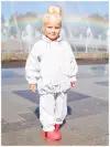 Непромокаемый детский костюм - дождевик без подкладки (на молнии), 122 размер