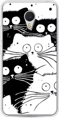 Силиконовый чехол "Мечтательный кот" на Meizu M3 / Мейзу М3