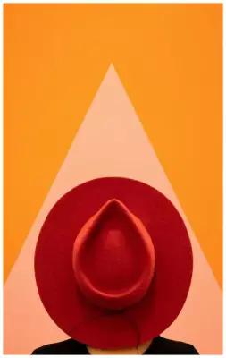 Постер на экокоже 60x80 LinxOne "Шляпа, треугольник, минимализм" 1185