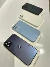 (AG) Чехол матовый IPhone 11 белый с защитным стеклом на линзах