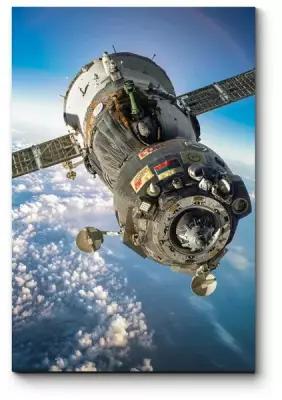 Модульная картина Научно-орбитальная станция "Союз" 90x135