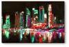 Модульная картина Ночной Сингапур маслом 40x27