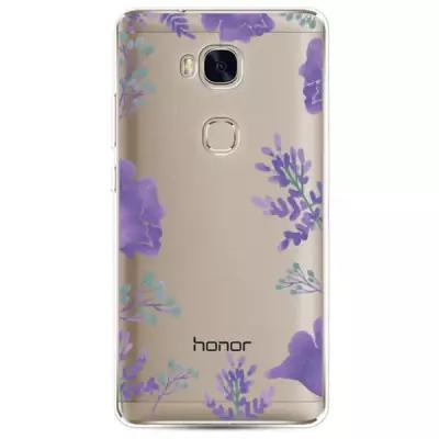 Силиконовый чехол Сиреневая цветочная рамка на Huawei Honor 5X
