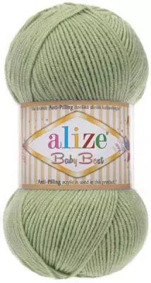 Пряжа Alize Baby best оливковый (138), 90%акрил/10%бамбук, 240м, 100г, 1шт