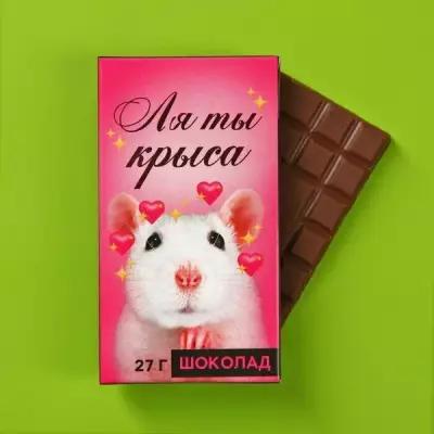 Шоколад молочный Ля ты крыса, 27 г