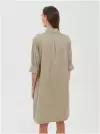Платье-рубашка Gerry Weber, хлопок, повседневное, прямой силуэт, мини, карманы, размер XL, зеленый, хаки