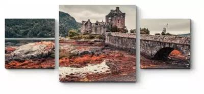 Модульная картина Замок Эйлен Донан в Шотландии в закате160x69