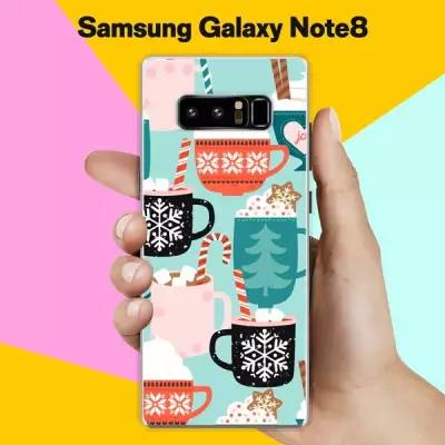 Силиконовый чехол на Samsung Galaxy Note8 Узор новогодний / для Самсунг Галакси Ноут 8