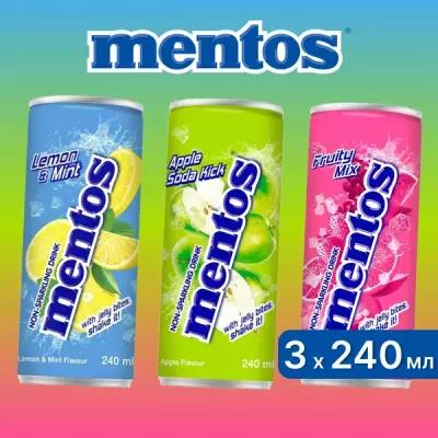 Напиток Mentos (Фруктовый Микс, Яблоко, Лимон и Ментол)