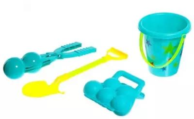 Игрушки для песочницы Без бренда Песочный набор "Зимние забавы", 4 предмета, цвета микс
