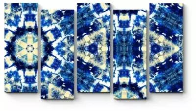 Модульная картина Синий узор калейдоскопа 160x92