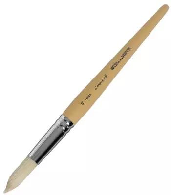 Кисть Щетина круглая, HANA Сочиняй № 14 (длина волоса 43 мм), короткая ручка матовая