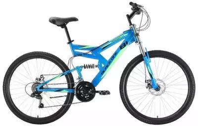 Велосипед Black One Hooligan FS 26 D (2022) 20" синий/черный/зеленый