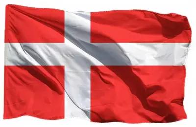 Флаг Дании на сетке, 70х105 см - для уличного флагштока