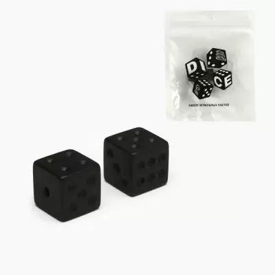 Кубики игральные, 1.6 х 1.6 см, набор 2 шт