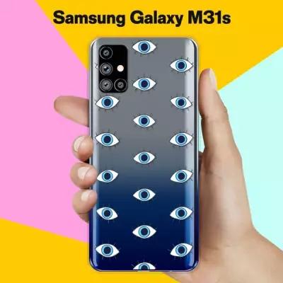 Силиконовый чехол на Samsung Galaxy M31s Глазки / для Самсунг Галакси М31с