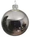 Елочный шар ROYAL CLASSIC стеклянный, глянцевый, цвет: серебряный, 150 мм, Kaemingk 113026